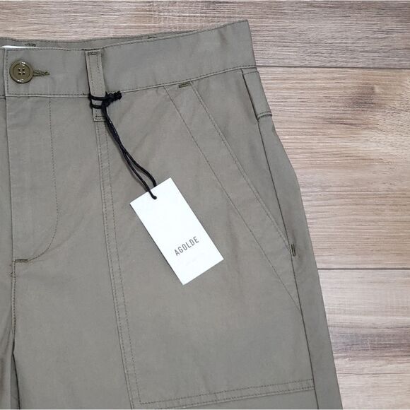 Agolde Daria High Rise Straight Leg Cropped Ultility Pants In Duffle Size 28 NWT - Picture 11 of 13